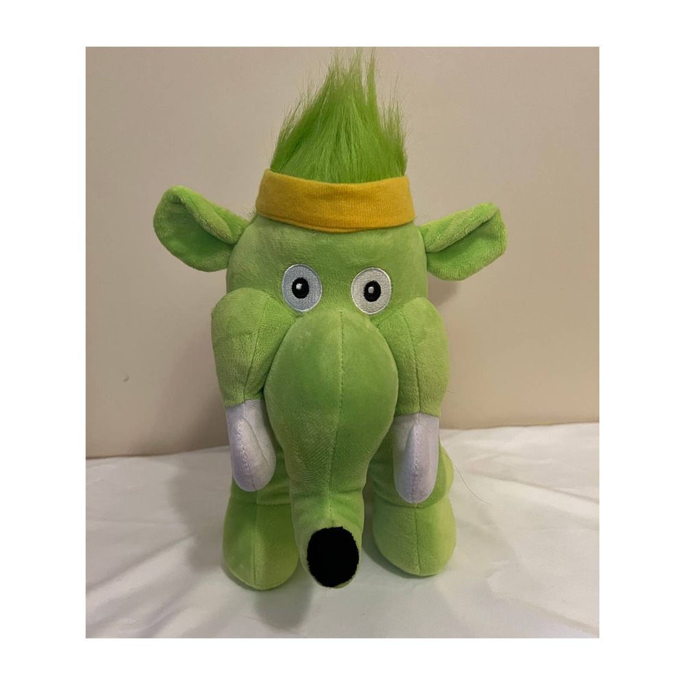 Fun Express Green Elephant with a Yellow Headband 11" Tall‎ x 14" Long